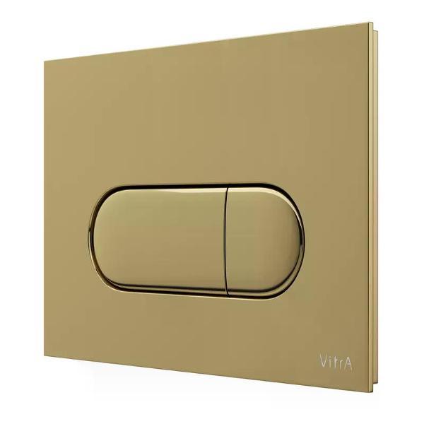 Система инсталляций и смыва VitrA Кнопка смыва VitrA Root Round глянцевое золото