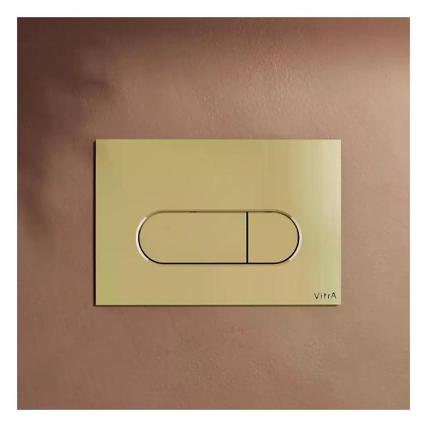 Система инсталляций и смыва VitrA Кнопка смыва VitrA Root Round глянцевое золото
