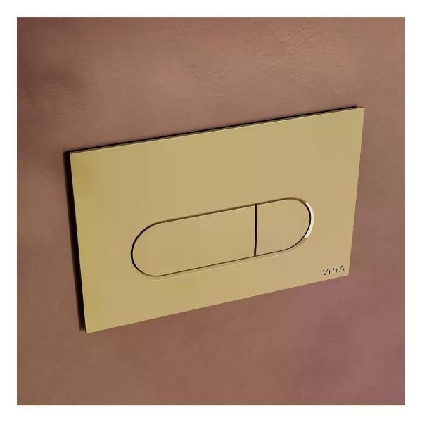 Система инсталляций и смыва VitrA Кнопка смыва VitrA Root Round глянцевое золото