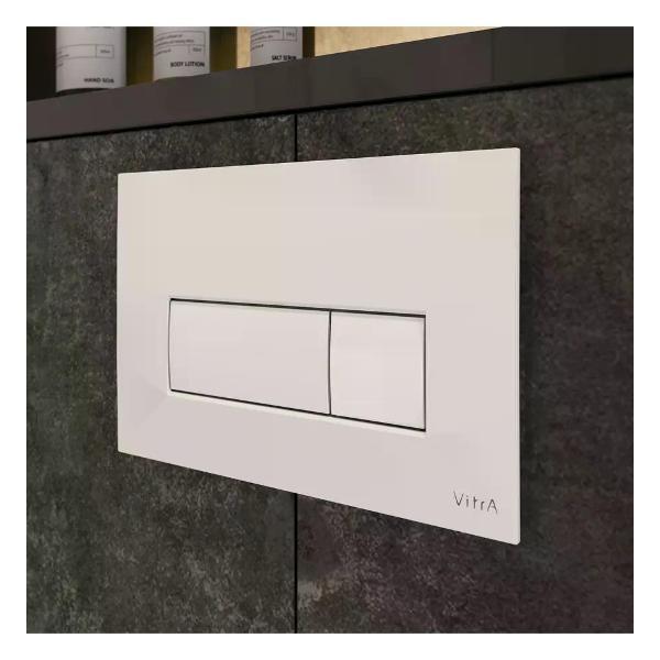Система инсталляций и смыва VitrA Кнопка смыва VitrA Root Square глянцевая белая