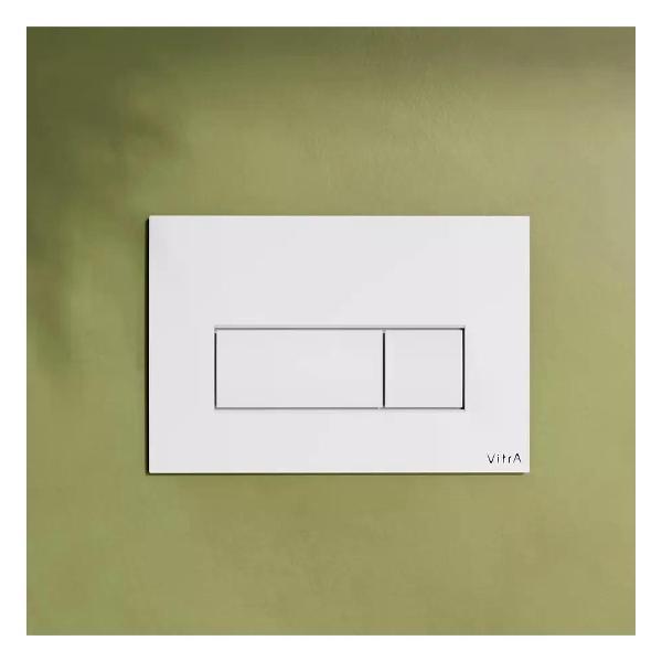 Система инсталляций и смыва VitrA Кнопка смыва VitrA Root Square глянцевая белая