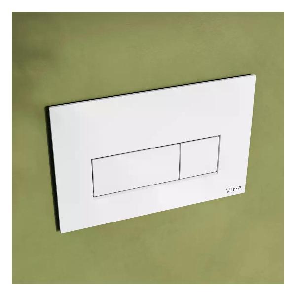 Система инсталляций и смыва VitrA Кнопка смыва VitrA Root Square глянцевая белая
