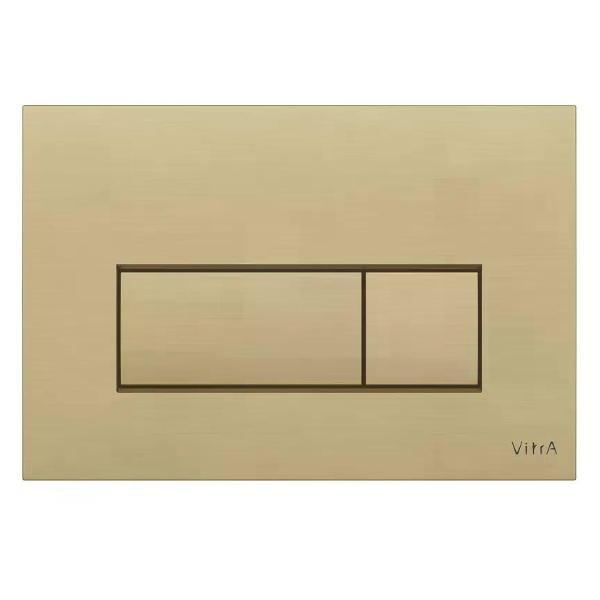 Система инсталляций и смыва VitrA Кнопка смыва VitrA Root Square брашированное золото