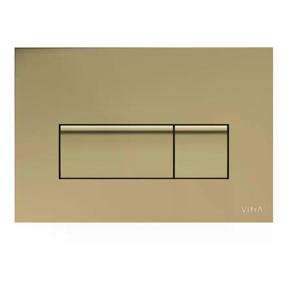 Система инсталляций и смыва VitrA Кнопка смыва VitrA Root Square глянцевое золото