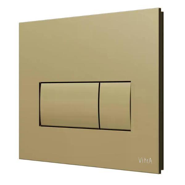Система инсталляций и смыва VitrA Кнопка смыва VitrA Root Square глянцевое золото