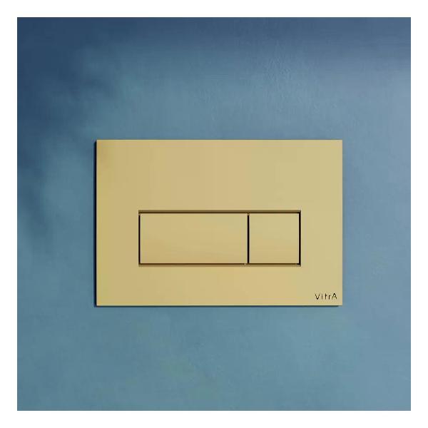 Система инсталляций и смыва VitrA Кнопка смыва VitrA Root Square глянцевое золото