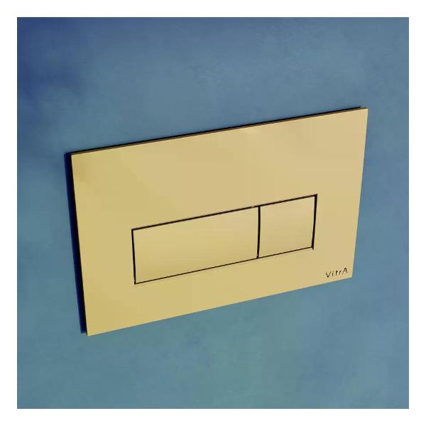 Система инсталляций и смыва VitrA Кнопка смыва VitrA Root Square глянцевое золото