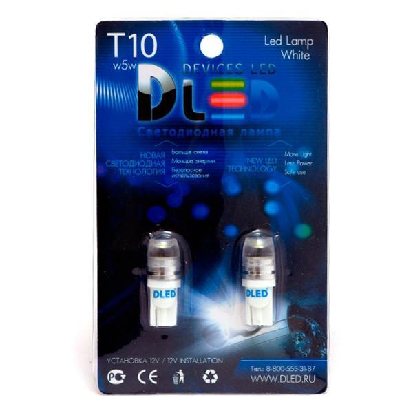 Лампа автомобильная DLED BAD_W2,1x9,5D_белый_ T10 - W5W - 1.5W 1 H