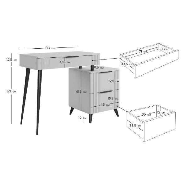 Столик туалетный Mebelson Катрин Голд
