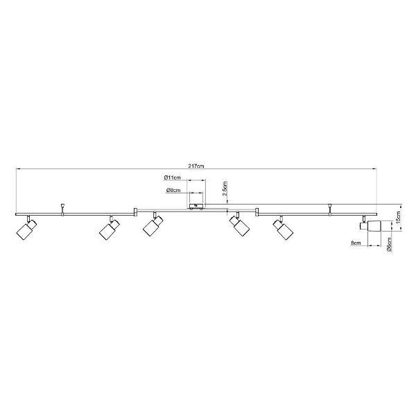 Светильник трековый, спот Arte Lamp A4510PL-6SS