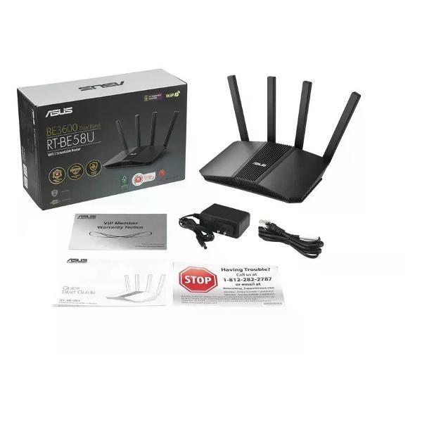 Wi-Fi роутер ASUS RT-BE58U BE3600 черный