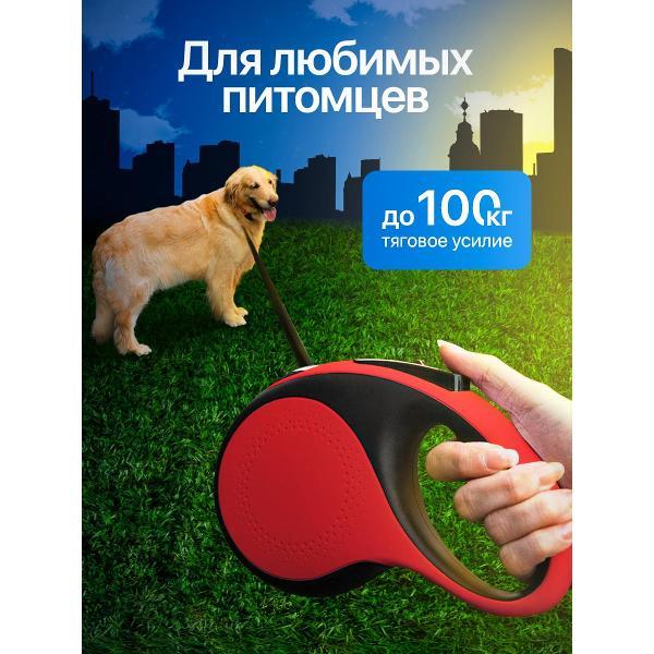 Поводок Best 2 Pets для собак рулетка с фонариком type-C