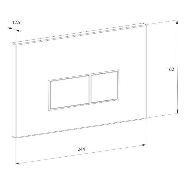 Система инсталляций и смыва DQ Кнопка смыва Рейн графит