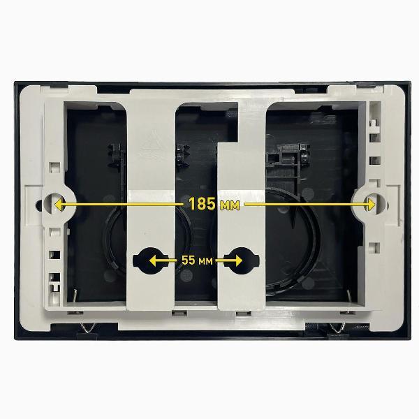 Система инсталляций и смыва DQ Кнопка смыва Рейн графит