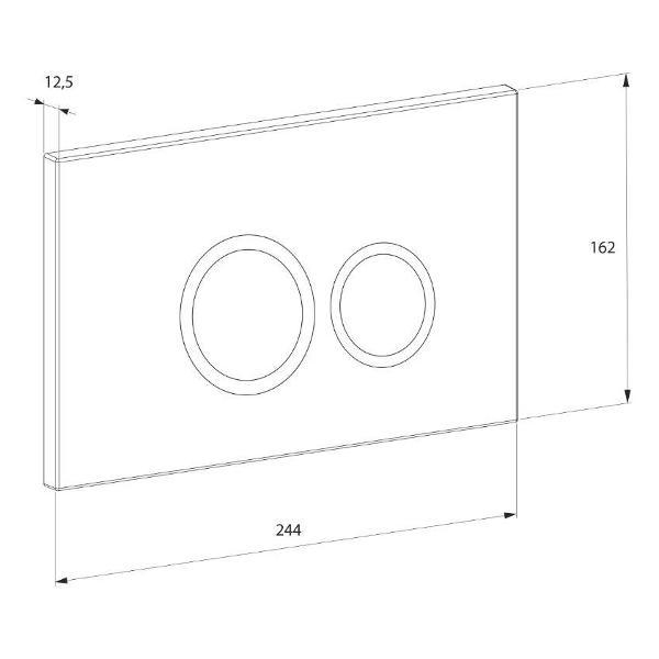 Система инсталляций и смыва DQ Кнопка смыва Bayern_белый