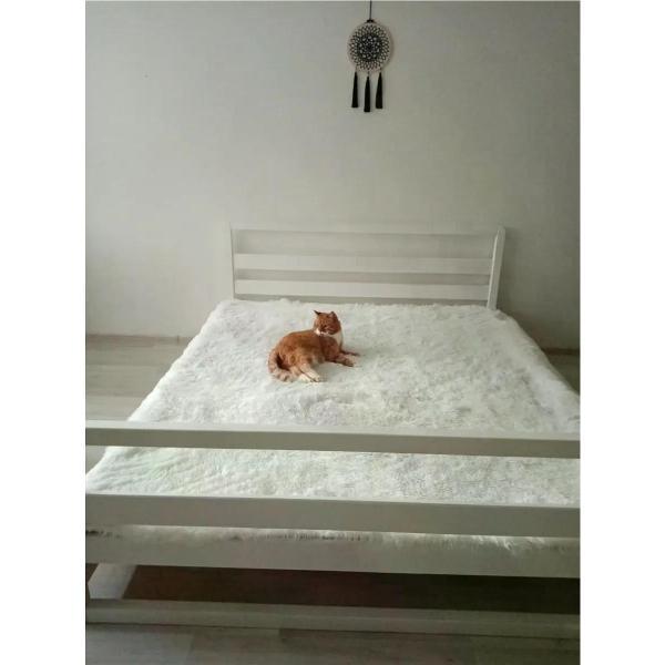 Изголовье кровати VKF Кровать двуспальная 120х200 берёза, белый