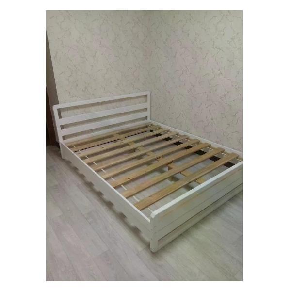 Изголовье кровати VKF Кровать двуспальная 120х200 берёза, белый