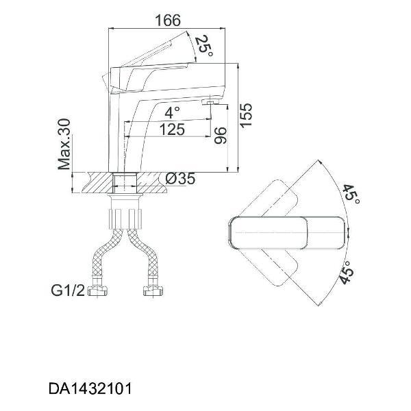 Смеситель DQ Смеситель для раковины DA1432115