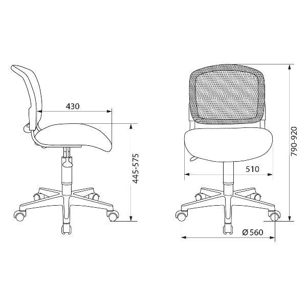 Кресло компьютерное Бюрократ CH-296NX