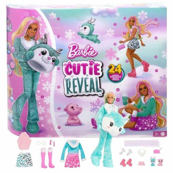 Кукла Barbie Адвент календарь Барби Cutie Reveal с 25 сюрпризами HJX76