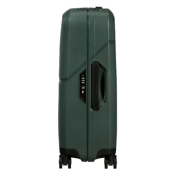 Чемодан Samsonite пластик, полипропилен, адресная бирка, 38 л, размер S, зеленый