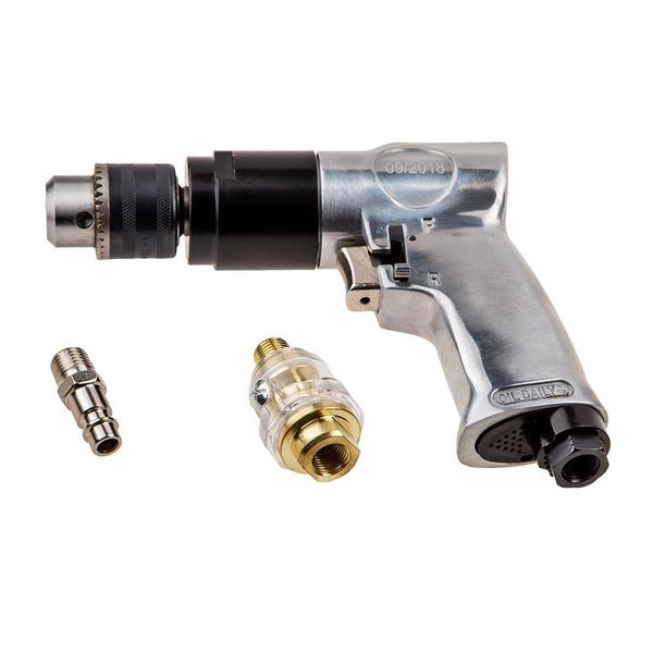 Дрель пневматическая Quattro Elementi 770-995 (10мм, кейс, набор свёрл)