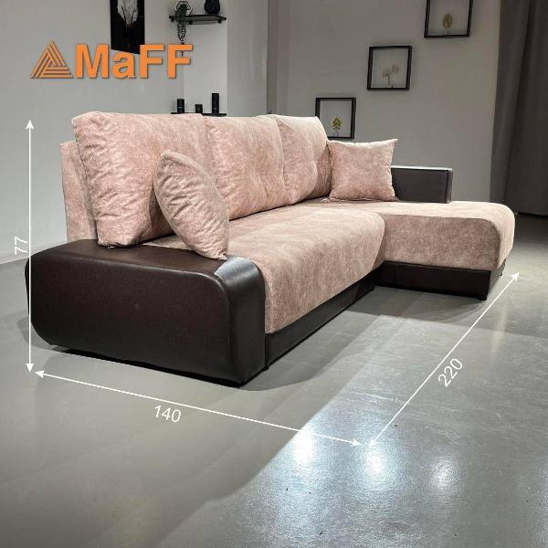 Диван Асмана Угол Олимп-2 левый коричневый