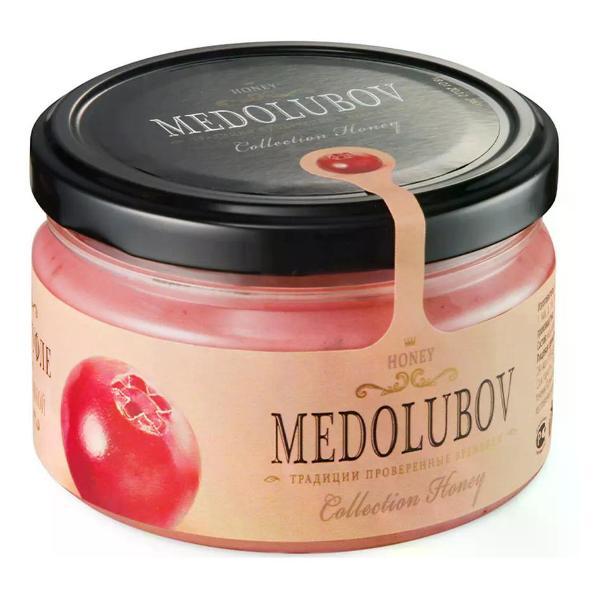 Крем-мед MEDOLUBOV Медовое суфле с брусникой 240 гр
