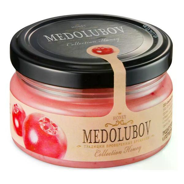 Крем-мед MEDOLUBOV Медовое суфле с брусникой 240 гр