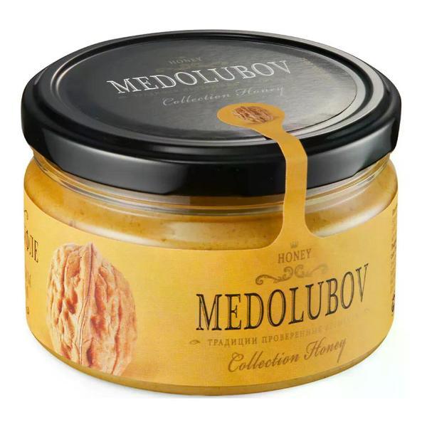 Крем-мед MEDOLUBOV Медовое суфле с грецким орехом 240 гр