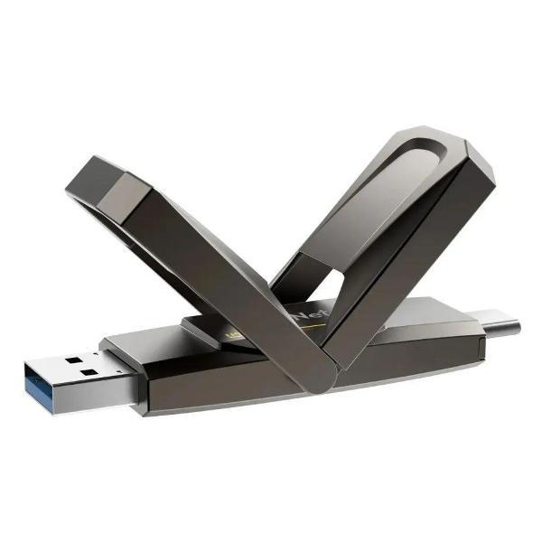 USB флеш-накопитель Netac US5 USB3.2+TypeC Solid State Flash Drive 256GB,up to 550MB/500MB/s