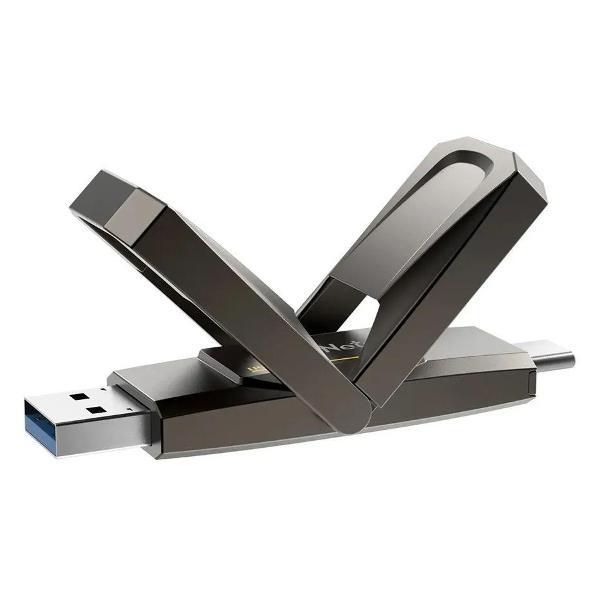 USB флеш-накопитель Netac Solid State Flash Drive US5, USB 3.2+Type-C, 128 ГБ, черный