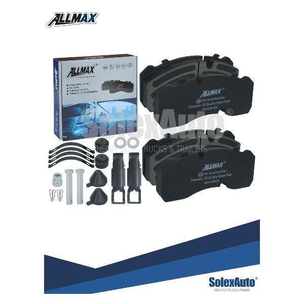 Колодка автомобильная ALLMAX Колодки тормозные дисковые BPW 210,9#92,5#30 мм 29165STD ALLMAX