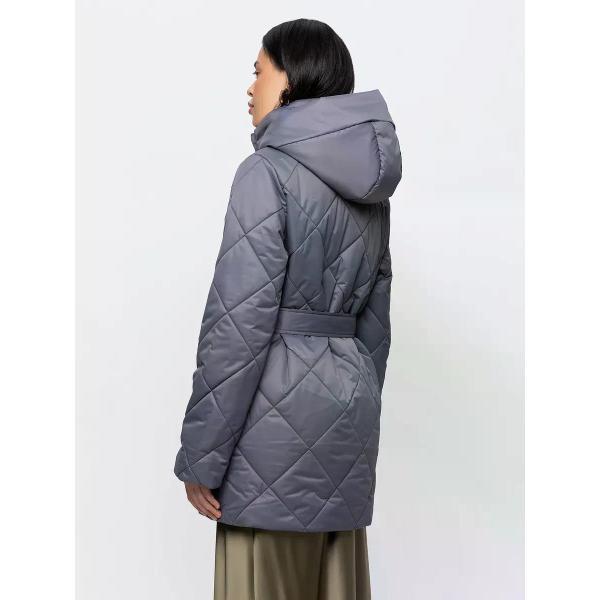 Куртка для женщин Vera Nicco Куртка стеганая с капюшоном и поясом удлиненная