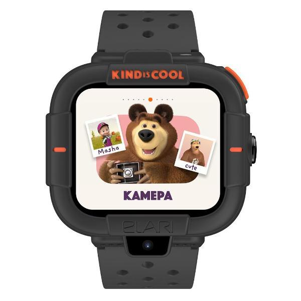 Часы с GPS трекером Elari KidPhone Маша черный + сим-карта Билайн