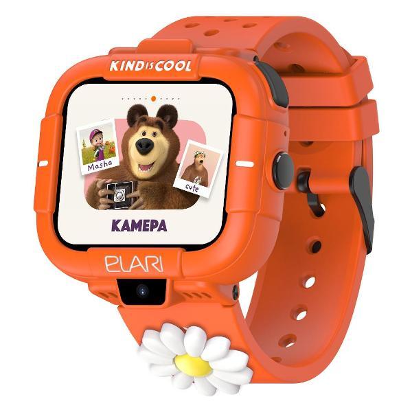 Часы с GPS трекером Elari KidPhone Маша оранжевый + сим-карта Билайн