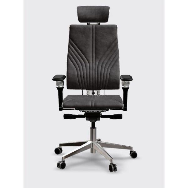 Кресло компьютерное Метта YOGA 4DF Dark-Gray Velour 6D