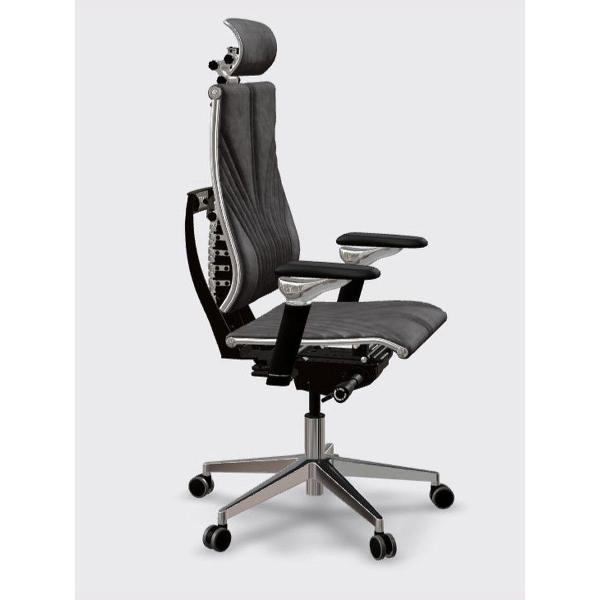 Кресло компьютерное Метта YOGA 4DF Dark-Gray Velour 6D