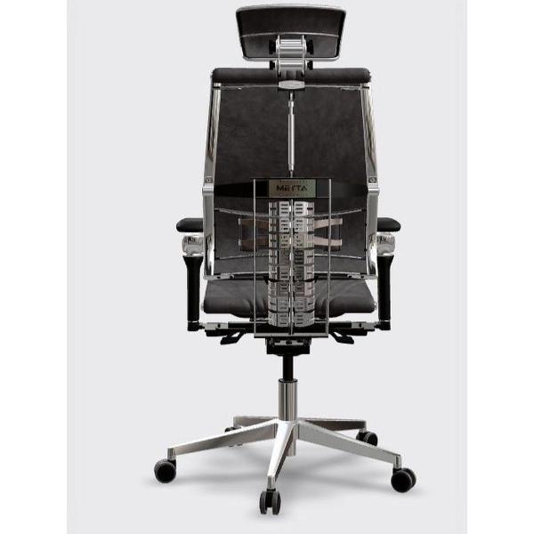 Кресло компьютерное Метта YOGA 4DF Dark-Gray Velour 6D