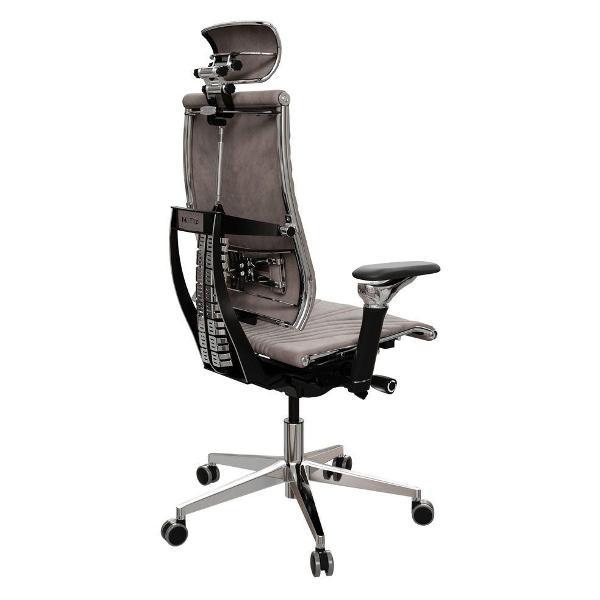 Кресло компьютерное Метта YOGA 4DF Beige-Gray Velour 6D