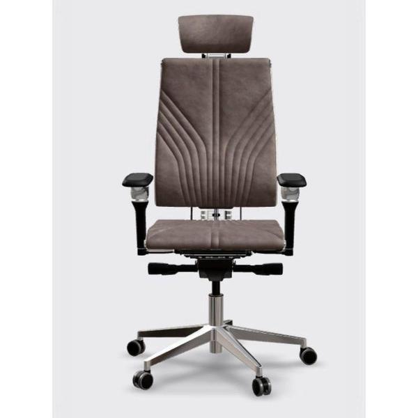 Кресло компьютерное Метта YOGA 4DF Beige-Gray Velour 6D