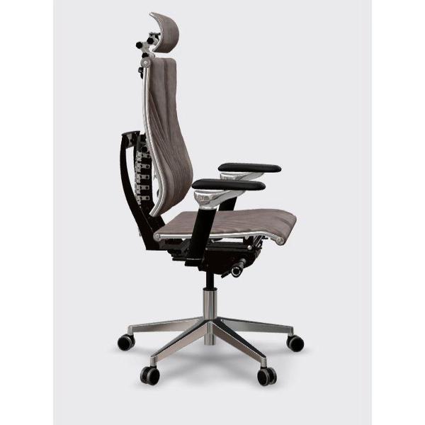 Кресло компьютерное Метта YOGA 4DF Beige-Gray Velour 6D