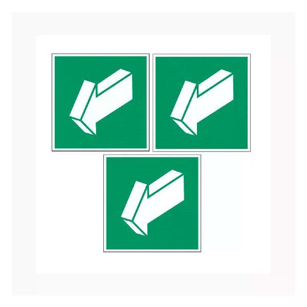 Наклейка интерьерная Мега принт Наклейка Е19 Открывать движением на себя 15х15см 3 шт