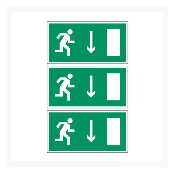 Наклейка интерьерная Мега принт Наклейка Е09 Указатель двери эвакуационный выход 15х30см 3шт