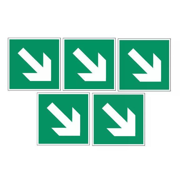 Наклейка интерьерная Мега принт Наклейка Е02-02 Направляющая стрелка 45# 10х10см 5 шт