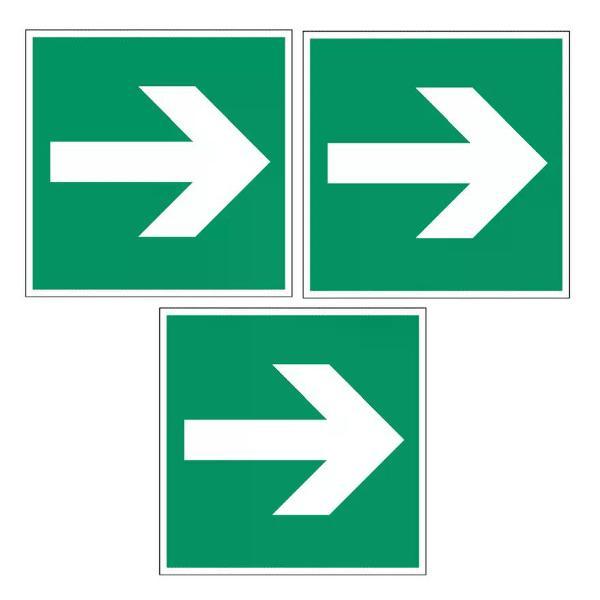 Наклейка интерьерная Мега принт Наклейка Е02-01 Направляющая стрелка 10х10см 3 шт