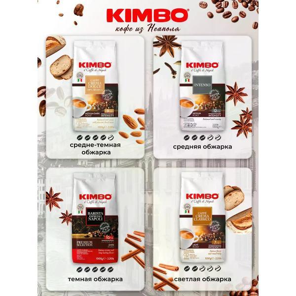 Кофе растворимый KIMBO Кофе в зернах Кимбо Арабика 100 % Aroma Gold 1 кг