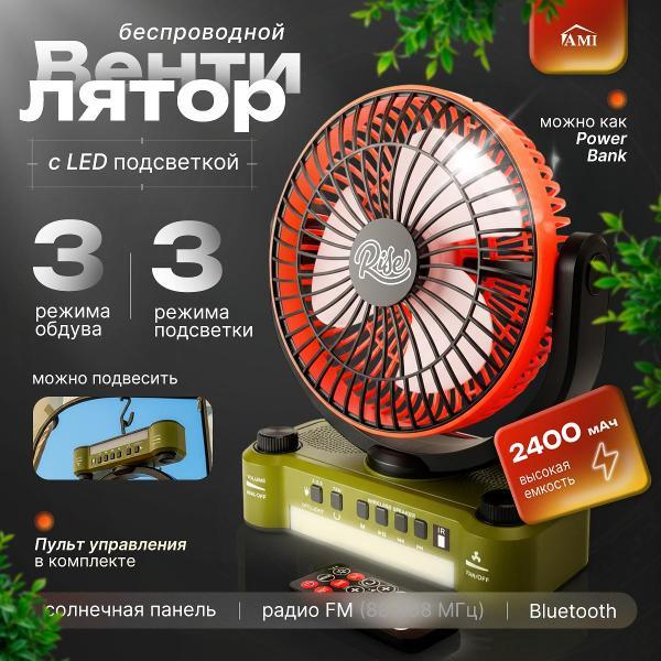 Вентилятор настольный Ami Rise оранжевый настенный мини для дома