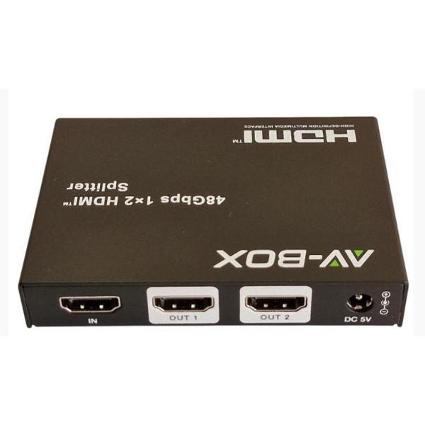 Сплиттер HDMI AV-BOX AV-BOX SPL12 усилитель-распределитель (сплиттер) HDMI 2.1, 1 вх.* 2 вых., 8K 60Гц 4:4:4