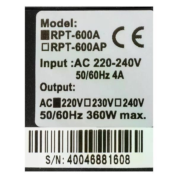Источник бесперебойного питания Powercom Raptor RPT-600A